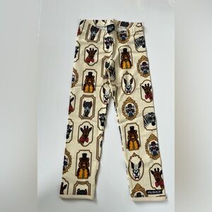 Villervalla Animal Print Leggings. Organic cotton. Neutral Gender. 4yo